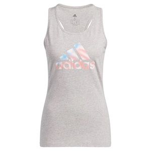 NWT Adidas Women's Americana Graphic Tank Size M Grey Heather